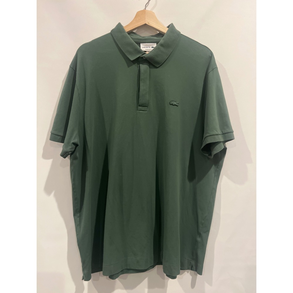 Lacoste Paris Polo Shirt Dark Green Regular Fit Short Sleeve Pique Logo Mens 3XL